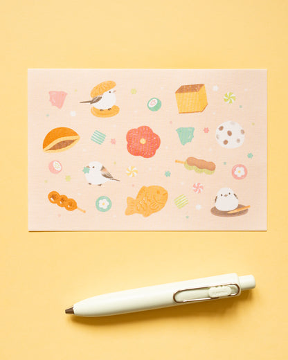 Carte Oiseaux et Desserts Japonais