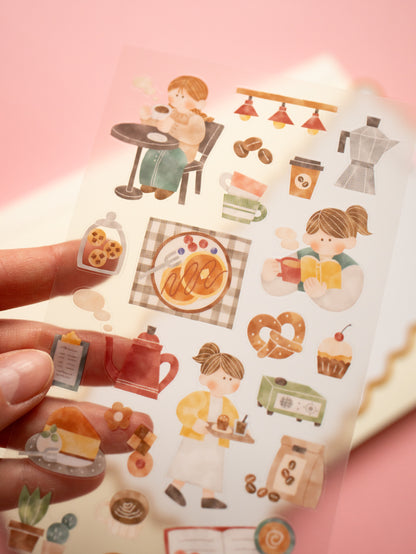 Stickers Routine Charm Café