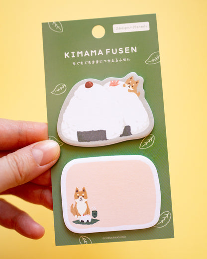 Notes Autocollantes Shiba et Onigiri