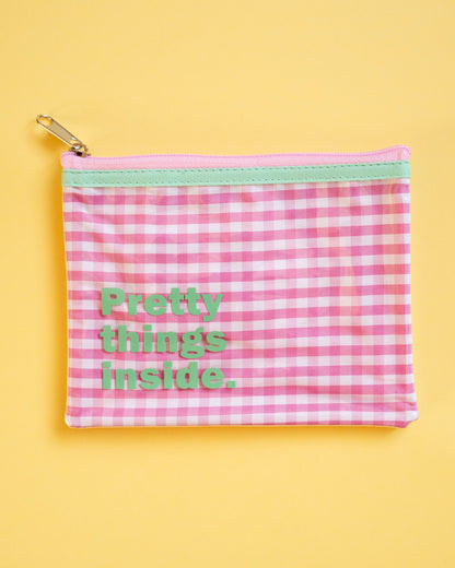 Mini Pink and Green Vichy Pouch