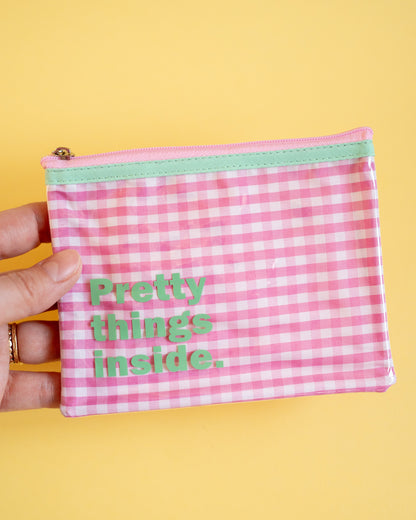 Mini Pink and Green Vichy Pouch