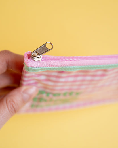 Mini Pink and Green Vichy Pouch