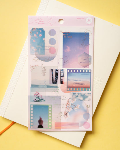 Pink Moments Collage Stickers