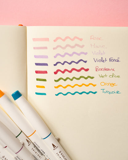 Feutre Pinceau Double Pointe Shikiori Sailor (plusieurs coloris au choix)