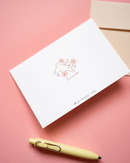 Rabbits and Sakura Pop-Up Card