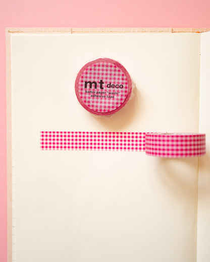 Fuchsia Pink Vichy Masking Tape 