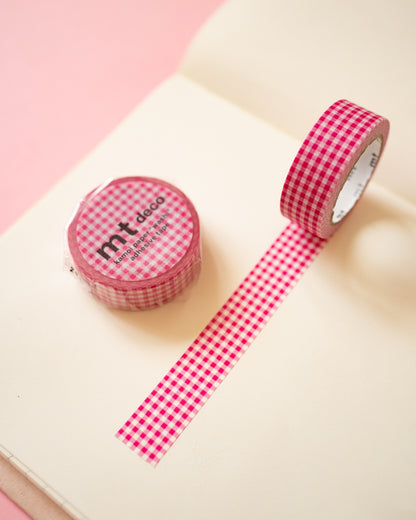 Fuchsia Pink Vichy Masking Tape 
