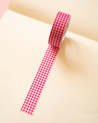 Fuchsia Pink Vichy Masking Tape 