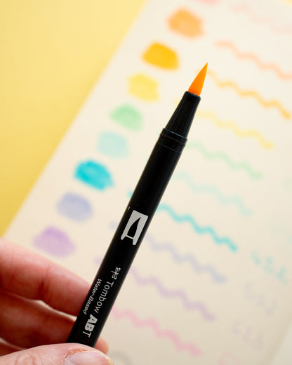 Set of 12 Double Tip Pastel Markers Tombow Dual Brush Pen ABT
