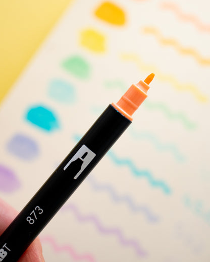 Set of 12 Double Tip Pastel Markers Tombow Dual Brush Pen ABT