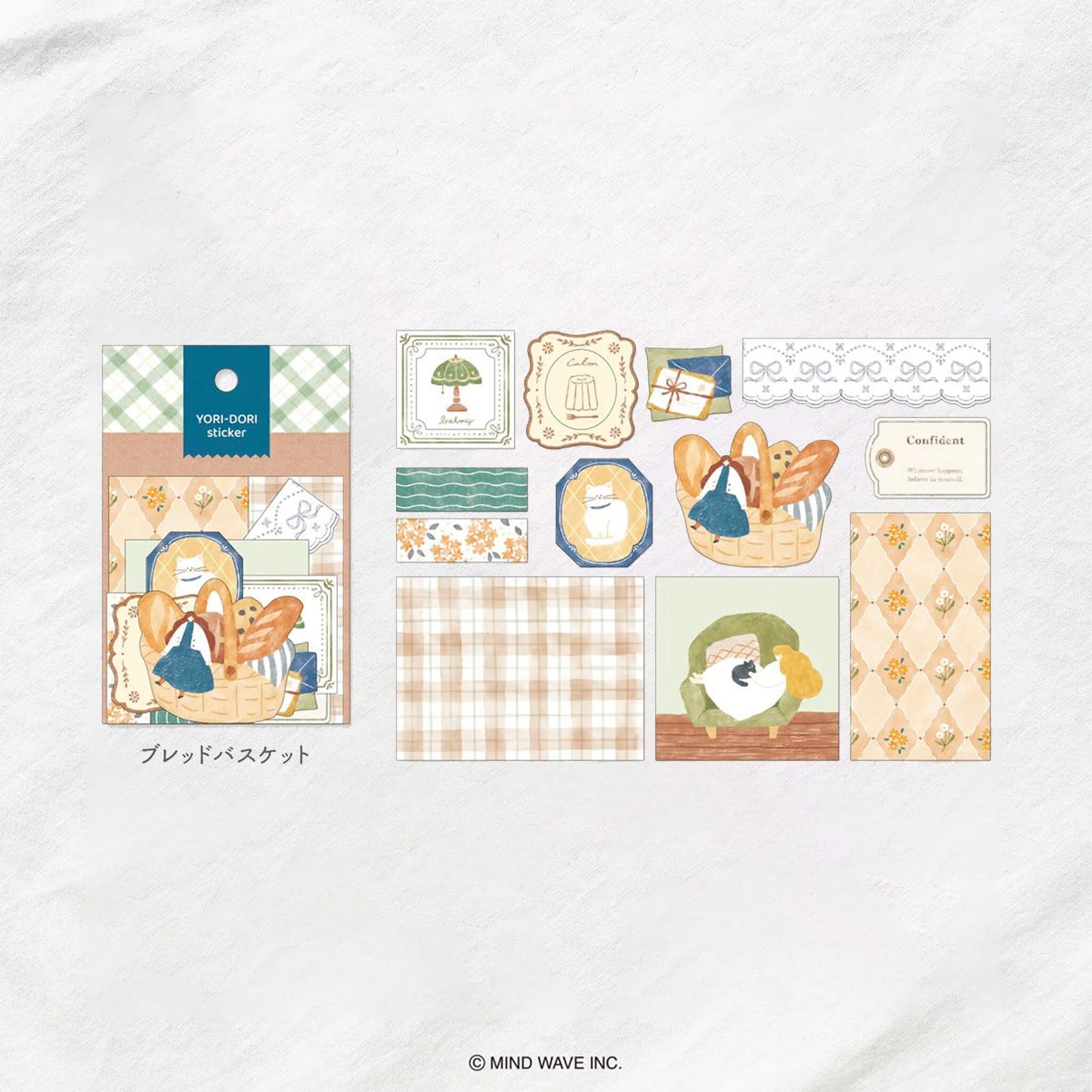Yori Dori Flakes Stickers Bread Basket Mindwave