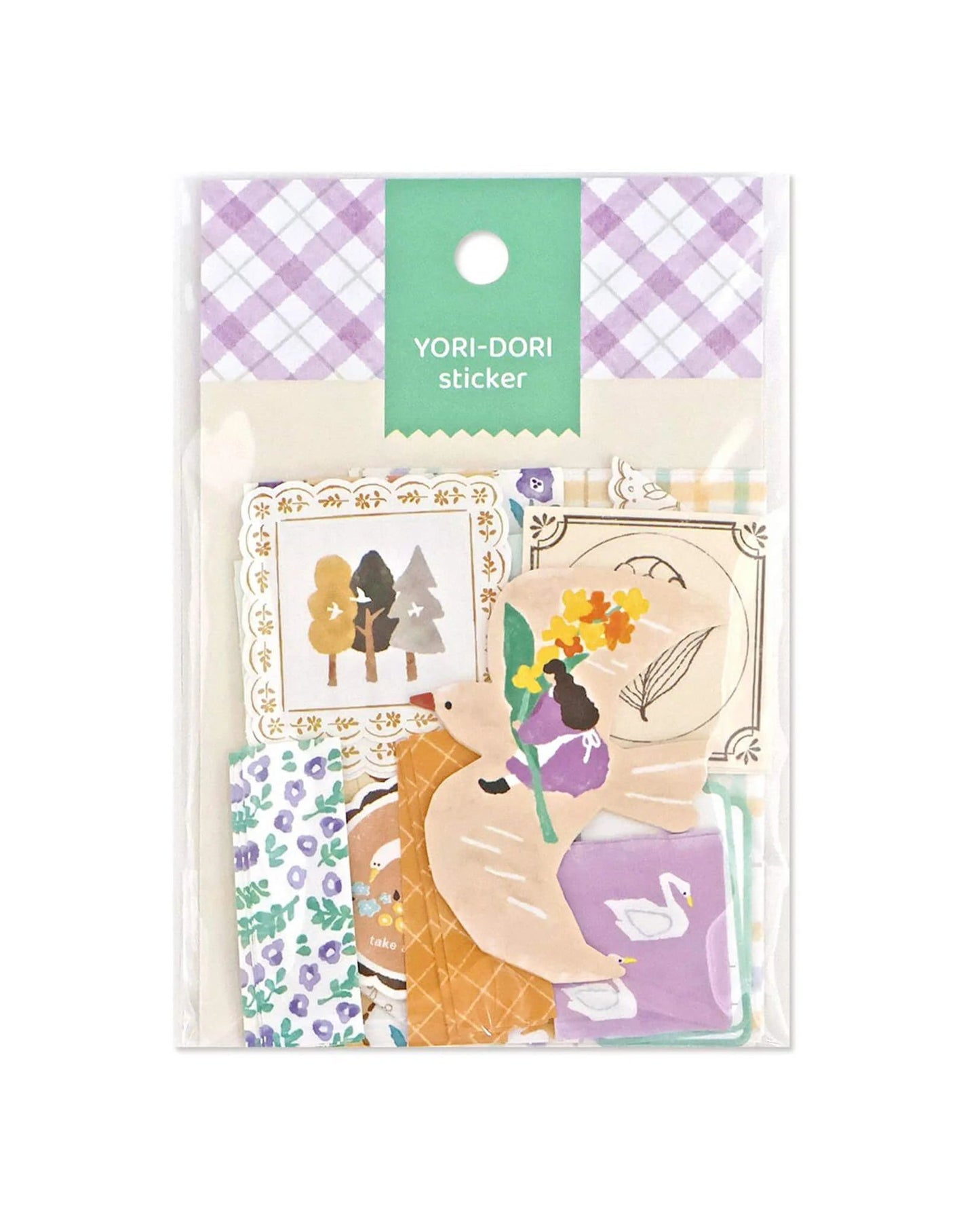 Yori Dori Flakes Stickers Riding on the Back of a Bird Mindwave