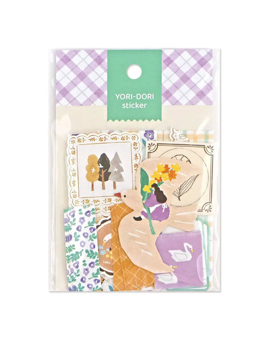 Yori Dori Flakes Stickers Riding on the Back of a Bird Mindwave