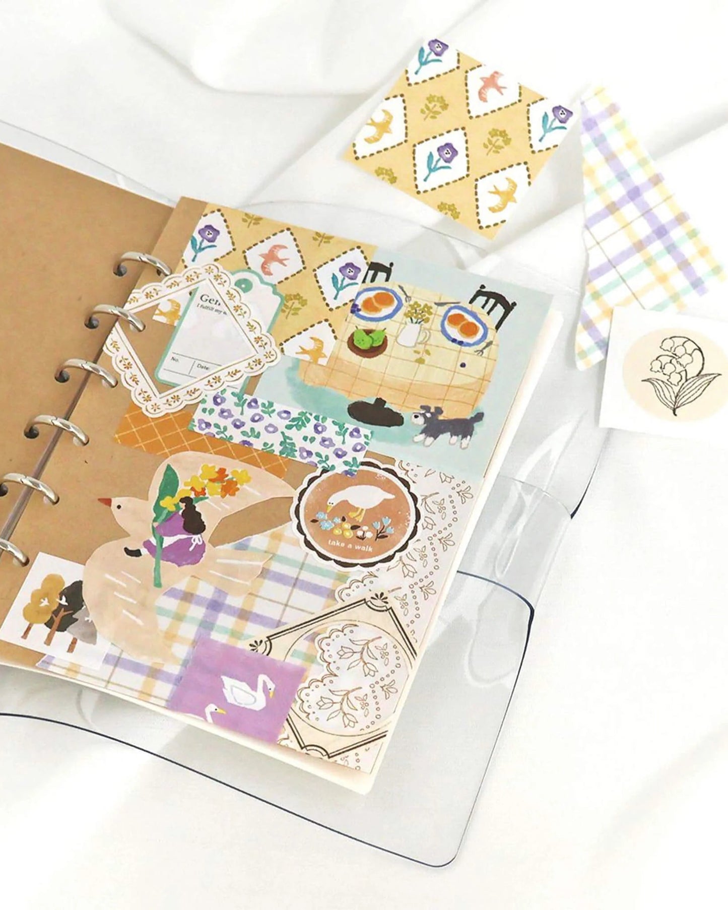 Yori Dori Flakes Stickers Riding on the Back of a Bird Mindwave