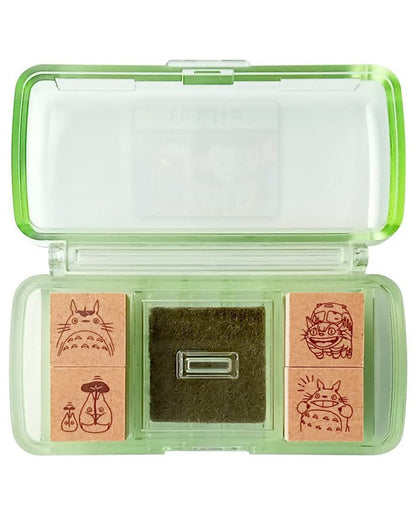 Ensemble de mini tampons Totoro Chat Bus