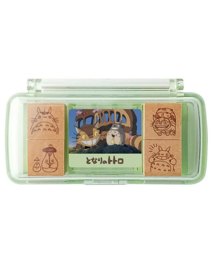 Ensemble de mini tampons Totoro Chat Bus
