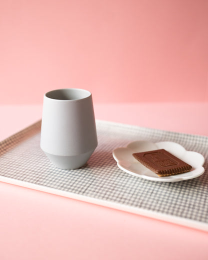 Japanese Ceramic Cup Shinzan Gama Yamatsu Frustum