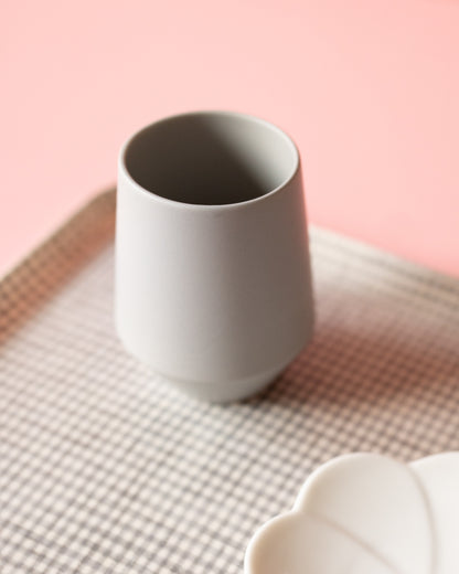 Japanese Ceramic Cup Shinzan Gama Yamatsu Frustum