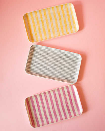 Plateaux en lin taille S Fog Linen Work (3 motifs au choix)