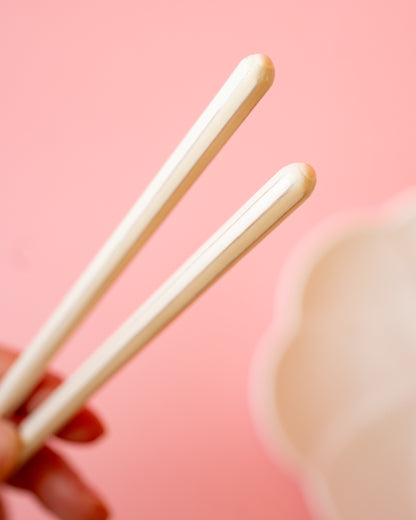 Baguettes Octogonales en Bois Crème Tanaka