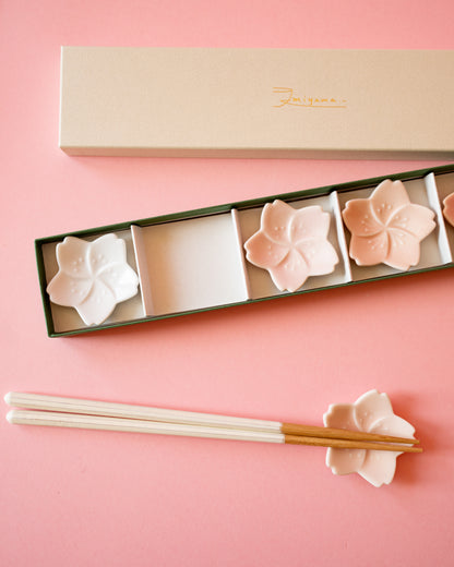 Set of 5 Sakura Miyama Chopstick Rests