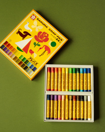 Pastels à l'huile 24 couleurs Sakura Cray-Pas