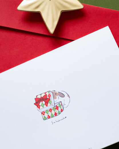 Pop-up Christmas Card Rabbits and Gifts