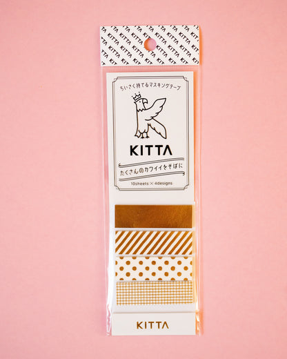 KITTA Gold Pre-Cut Masking Tape Booklet