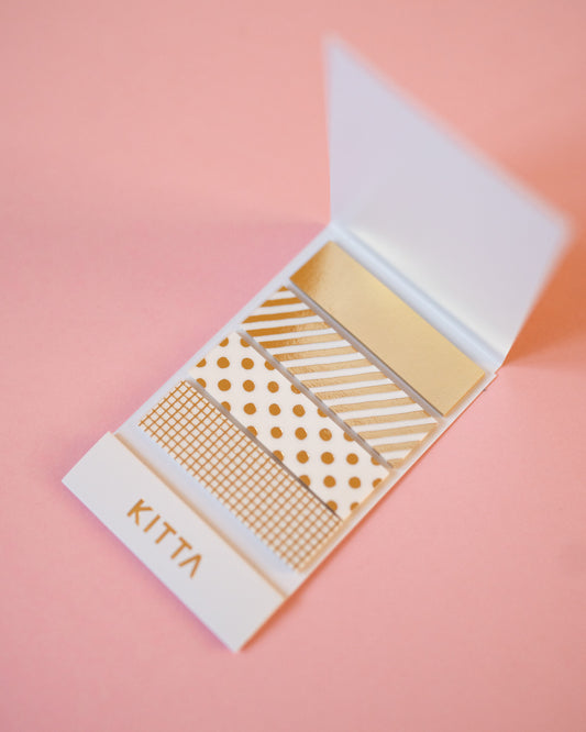 Carnet de Masking Tape Prédécoupé Doré KITTA