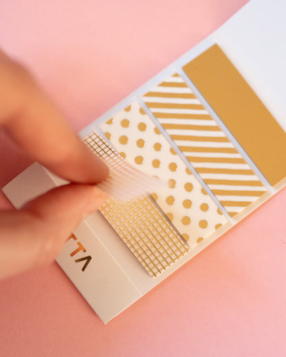 KITTA Gold Pre-Cut Masking Tape Booklet