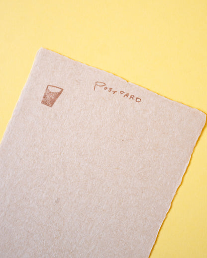 Milk Rose Hankodori Stamped Card