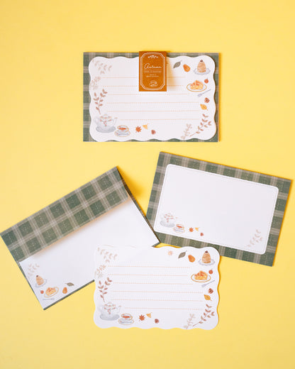 Set de papier à Lettre Tea Time en Automne