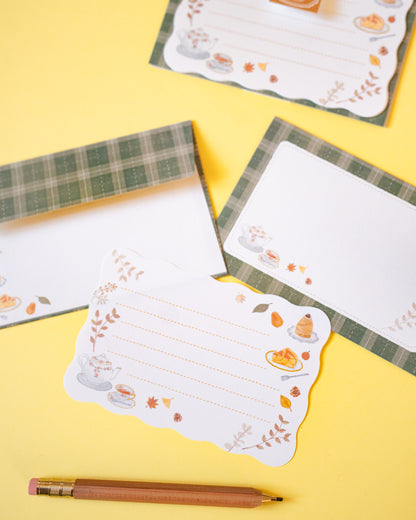 Set de papier à Lettre Tea Time en Automne