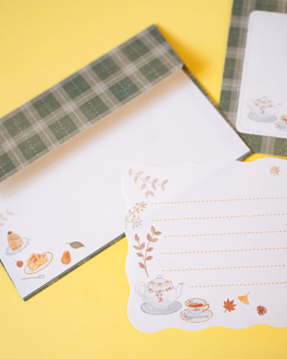 Set de papier à Lettre Tea Time en Automne