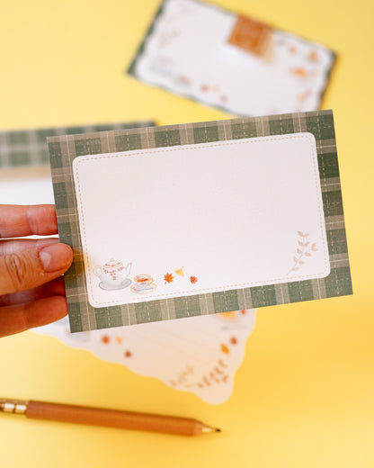 Set de papier à Lettre Tea Time en Automne