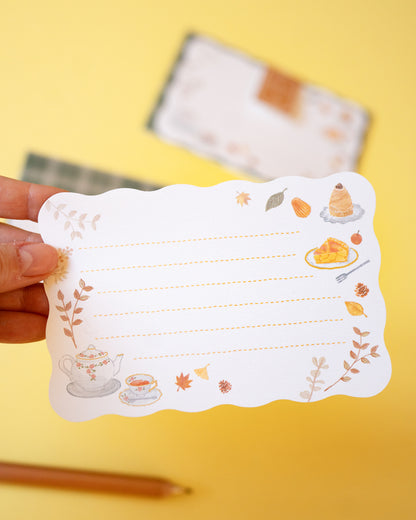 Set de papier à Lettre Tea Time en Automne