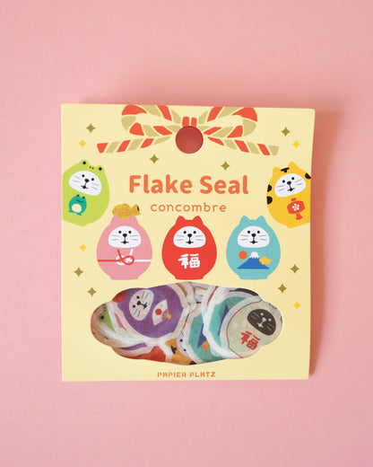 Daruma Lucky Cat Stickers