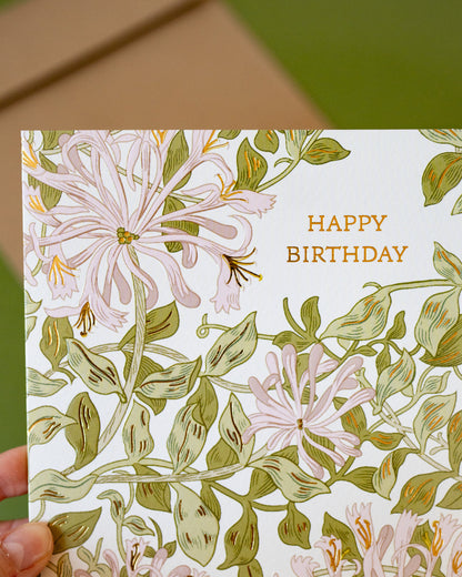 Carte Anniversaire Chèvrefeuilles