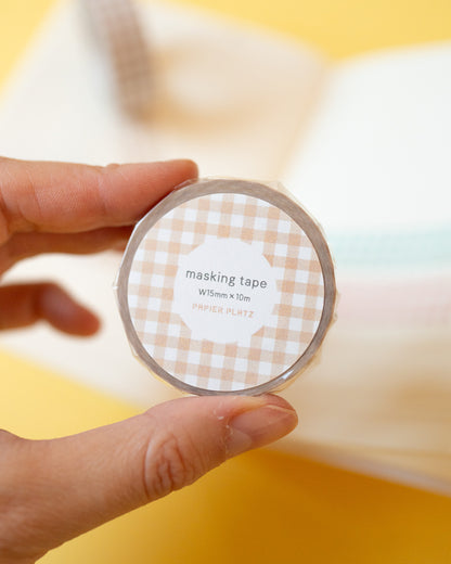 Beige Vichy Masking Tape