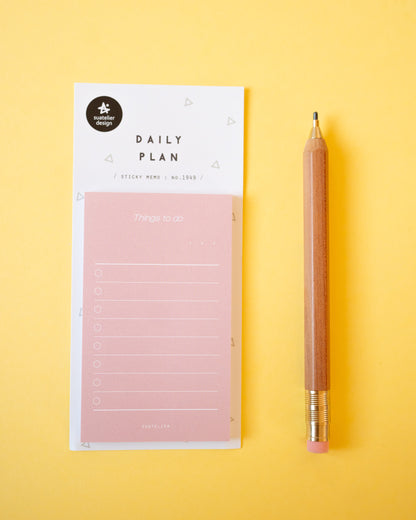 Notes Autocollantes Things to Do Rose Daily Plan