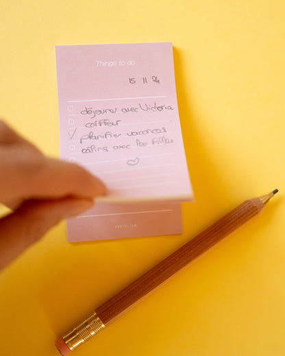 Notes Autocollantes Things to Do Rose Daily Plan