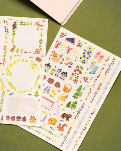 Stickers repositionnables Scandinavie Yuru Log Midori