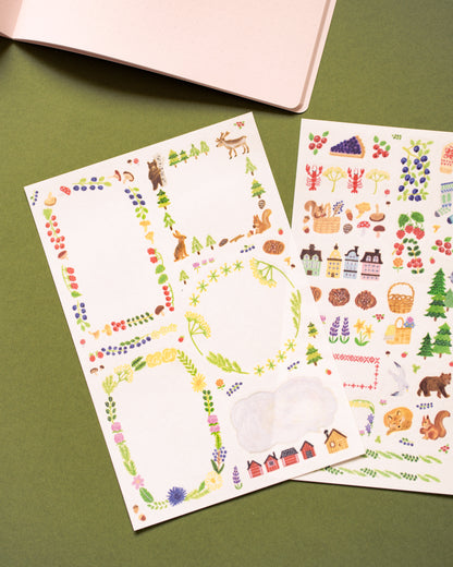 Stickers repositionnables Scandinavie Yuru Log Midori