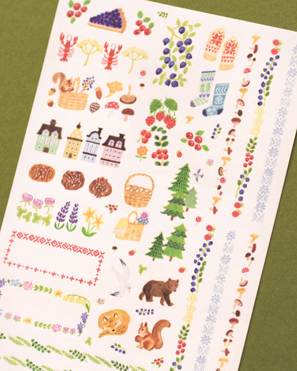 Stickers repositionnables Scandinavie Yuru Log Midori