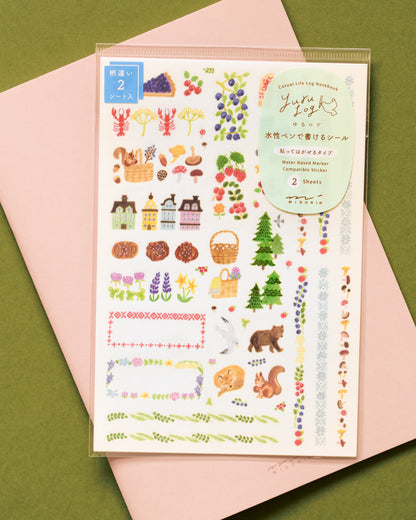 Stickers repositionnables Scandinavie Yuru Log Midori