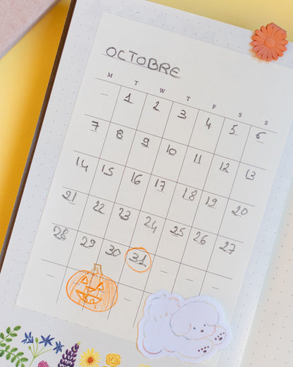 Stickers calendrier mensuel Midori MD Paper