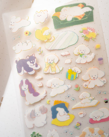 Stickers Chiens Colorés Midori