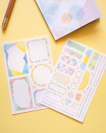 Repositionable Watercolor Stickers Yuru Log Midori