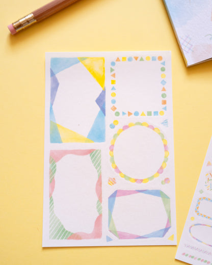 Repositionable Watercolor Stickers Yuru Log Midori