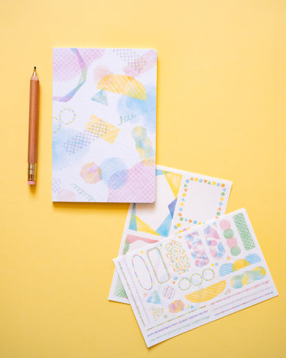 Repositionable Watercolor Stickers Yuru Log Midori